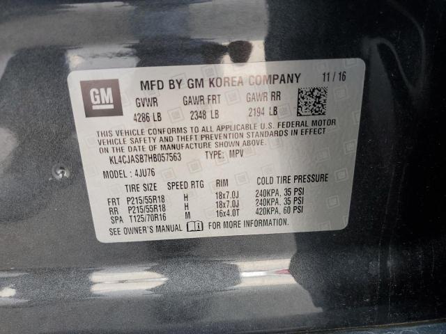 Photo 14 from auction – 2017 BUICK ENCORE PRE with VIN KL4CJASB7HB057563