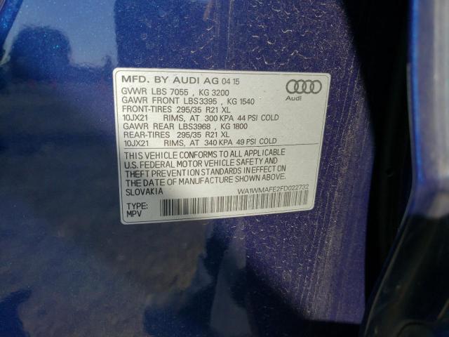 Photo 14 from auction – 2015 AUDI Q7 TDI PRE with VIN WA1WMAFE2FD022732