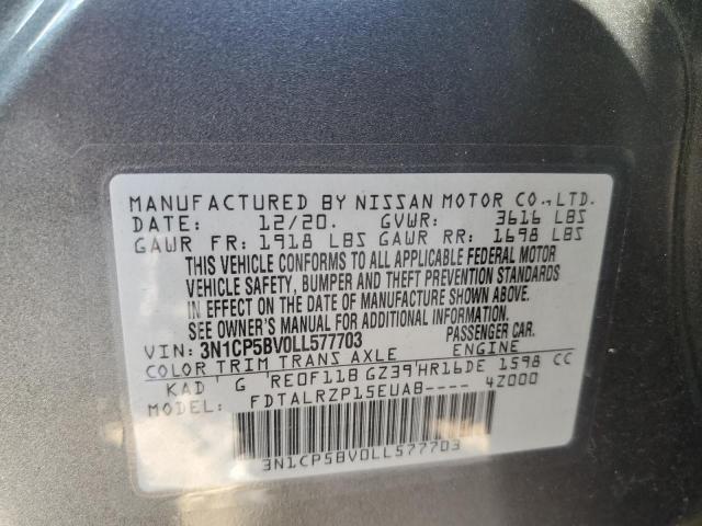 Photo 14 from auction – 2020 NISSAN KICKS S with VIN 3N1CP5BV0LL577703