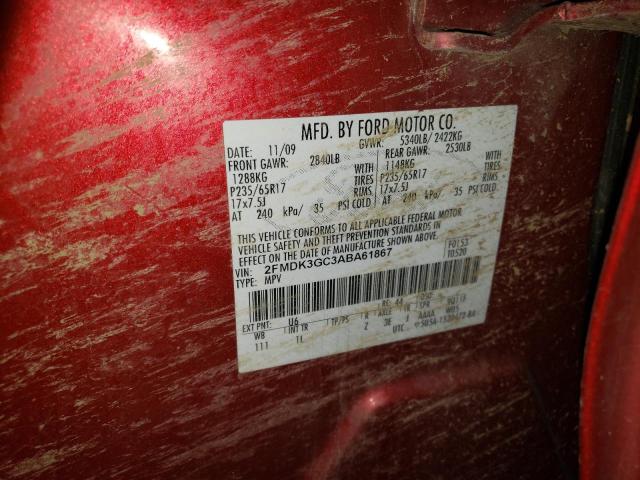 Photo 14 from auction – 2010 FORD EDGE SE with VIN 2FMDK3GC3ABA61867