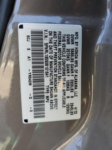 Photo 14 from auction – 2003 HONDA ODYSSEY with VIN 5FNRL18593B101841