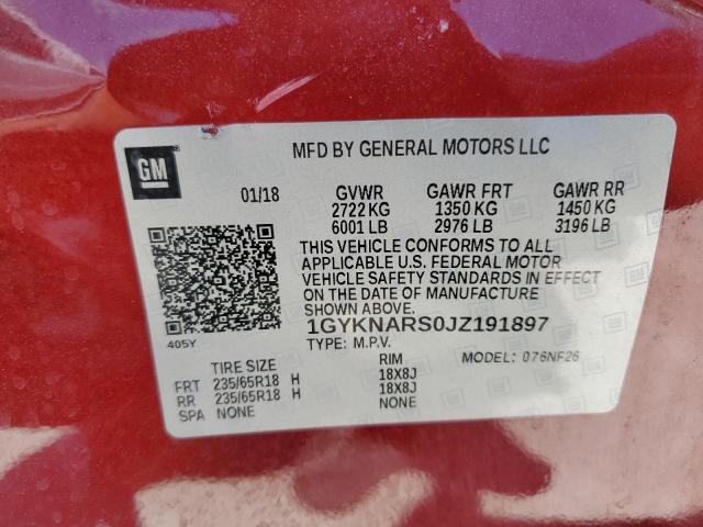 Photo 14 from auction – 2018 CADILLAC XT5 with VIN 1GYKNARS0JZ191897
