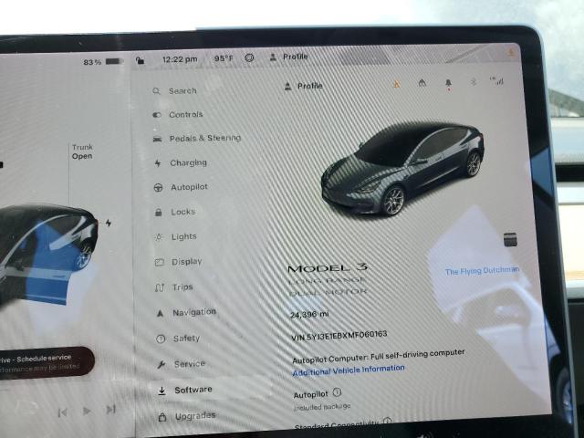 Photo 9 from auction – 2021 TESLA MODEL 3 with VIN 5YJ3E1EBXMF060163