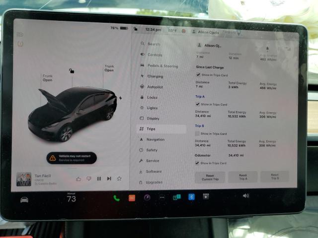 Photo 9 from auction – 2022 TESLA MODEL Y with VIN 7SAYGAEE1NF337443