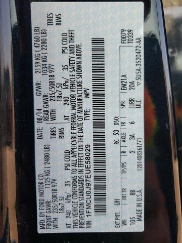 Photo 14 from auction – 2014 FORD ESCAPE TIT with VIN 1FMCU0J97EUE58029