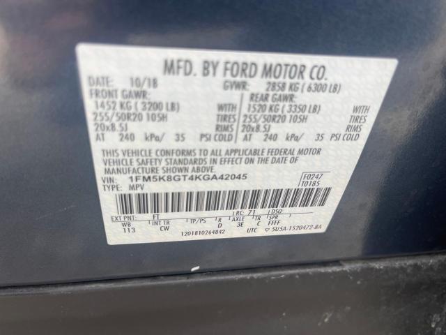 Photo 10 from auction – 2019 FORD EXPLORER S with VIN 1FM5K8GT4KGA42045