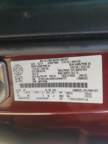 Photo 14 from auction – 2014 FORD ESCAPE TIT with VIN 1FMCU9J95EUD04777