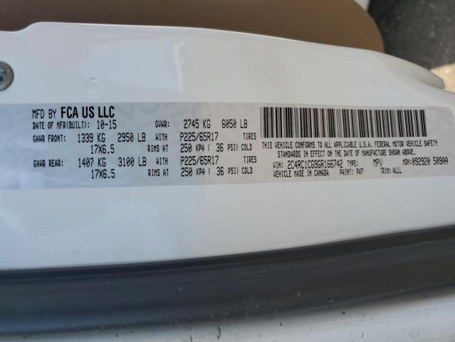 Photo 14 from auction – 2016 CHRYSLER TOWN & COU with VIN 2C4RC1CG9GR166742