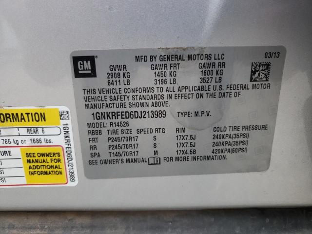 Photo 14 from auction – 2013 CHEVROLET TRAVERSE L with VIN 1GNKRFED6DJ213989