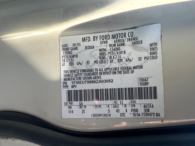 Photo 10 from auction – 2006 FORD EXPLORER L with VIN 1FMEU75886ZA03052