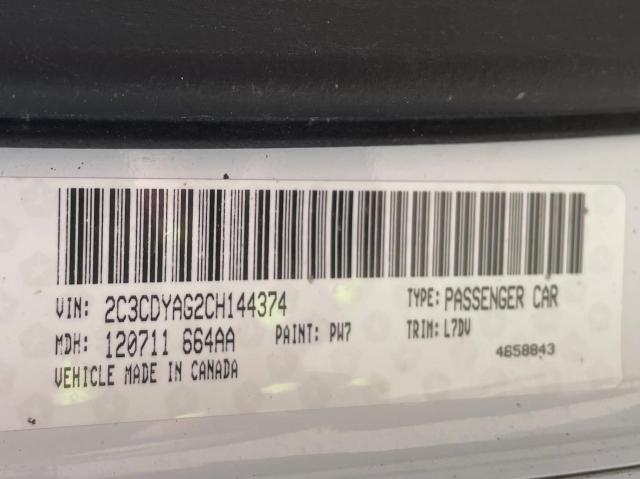 Photo 10 from auction – 2012 DODGE CHALLENGER with VIN 2C3CDYAG2CH144374