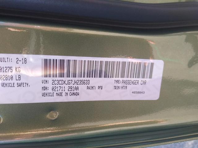 Photo 10 from auction – 2018 DODGE CHARGER GT with VIN 2C3CDXJG7JH235633