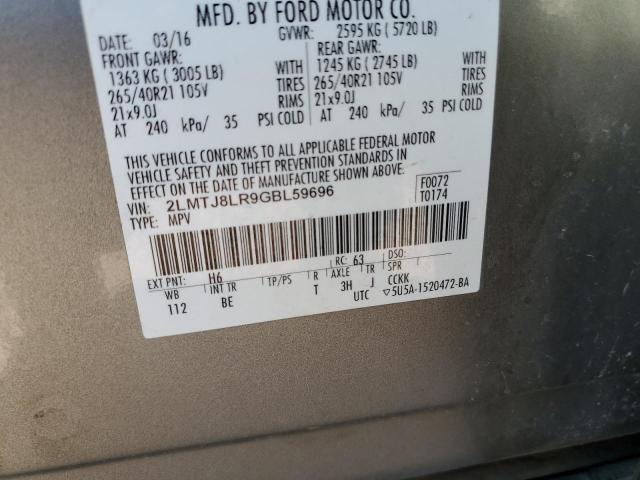 Photo 14 from auction – 2016 LINCOLN MKX RESERV with VIN 2LMTJ8LR9GBL59696