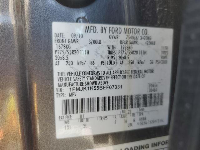 Photo 14 from auction – 2011 FORD EXPEDITION with VIN 1FMJK1K55BEF07331