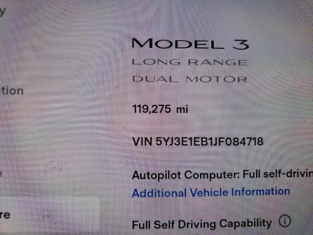Photo 9 from auction – 2018 TESLA MODEL 3 with VIN 5YJ3E1EB1JF084718