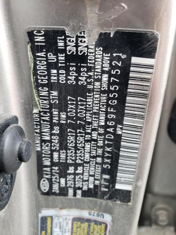 Photo 14 from auction – 2015 KIA SORENTO LX with VIN 5XYKTDA69FG557521