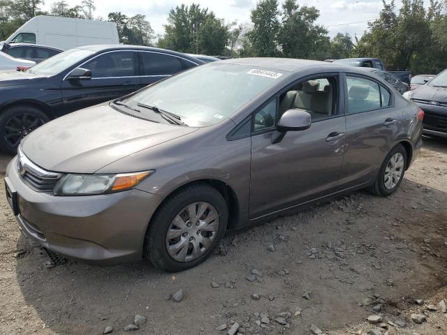 HONDA CIVIC LX 2012 with VIN 2HGFB2F57CH603502 - Photo from auction