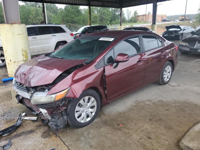 HONDA CIVIC LX 2012 with VIN 19XFB2F51CE031014 - Photo from auction