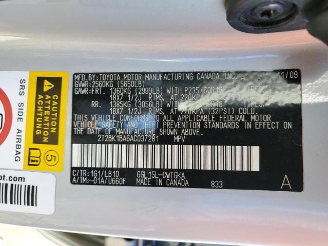 Photo 14 from auction – 2010 LEXUS RX 350 with VIN 2T2BK1BA6AC037281