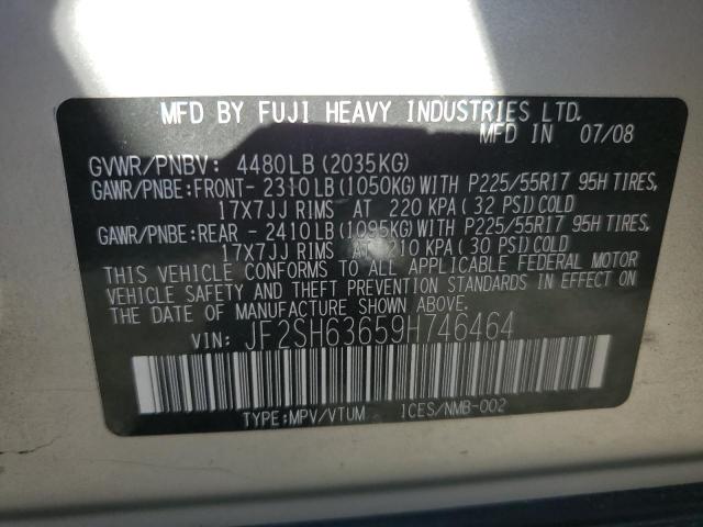 Photo 14 from auction – 2009 SUBARU FORESTER 2 with VIN JF2SH63659H746464