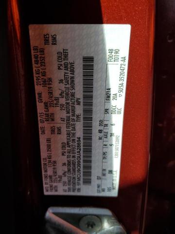Photo 14 from auction – 2016 FORD ESCAPE SE with VIN 1FMCU9G99GUA28694