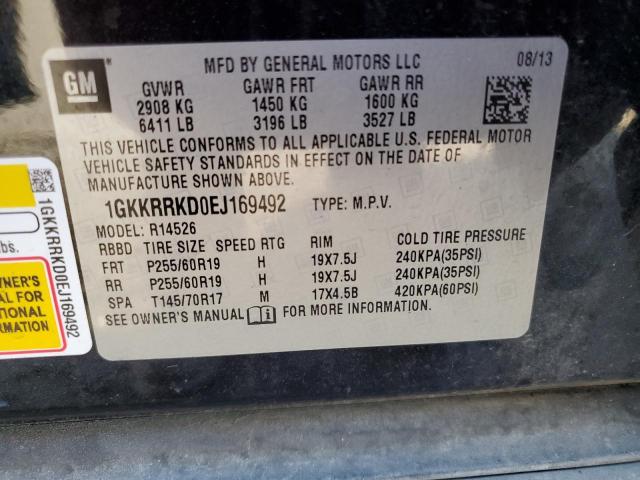 Photo 14 from auction – 2014 GMC ACADIA SLT with VIN 1GKKRRKD0EJ169492
