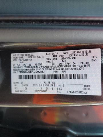 Photo 14 from auction – 2019 FORD ESCAPE TIT with VIN 1FMCU9J98KUB92813