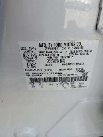 Photo 14 from auction – 2013 FORD EDGE SEL with VIN 2FMDK4JC9DBB96144