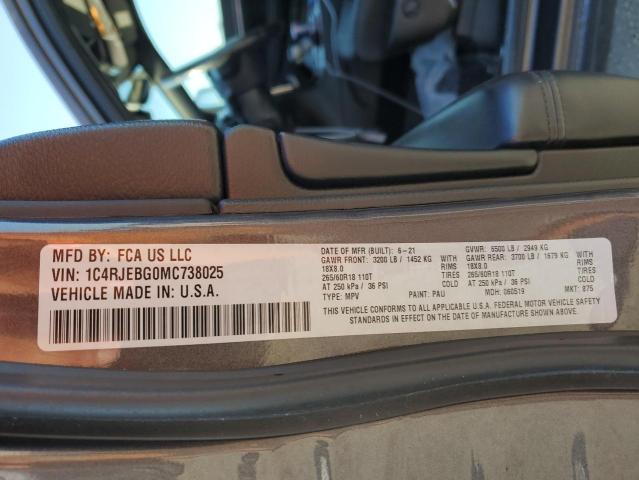 Photo 14 from auction – 2021 JEEP GRAND CHER with VIN 1C4RJEBG0MC738025