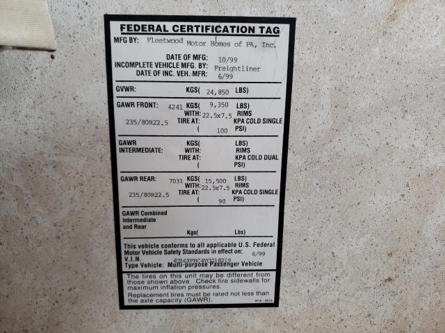Photo 10 from auction – 2000 FREIGHTLINER CHASSIS X with VIN 4UZ6XFBC4YCG18219
