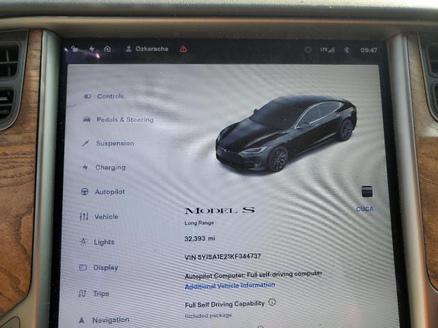 Photo 9 from auction – 2019 TESLA MODEL S with VIN 5YJSA1E21KF344737