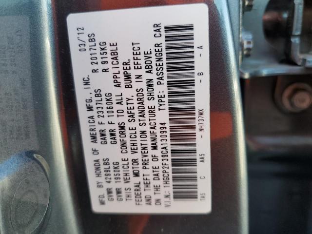 Photo 10 from auction – 2012 HONDA ACCORD LX with VIN 1HGCP2F39CA130994
