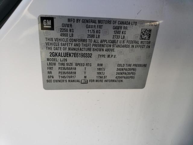 Photo 14 from auction – 2014 GMC TERRAIN DE with VIN 2GKALUEK7E6190332