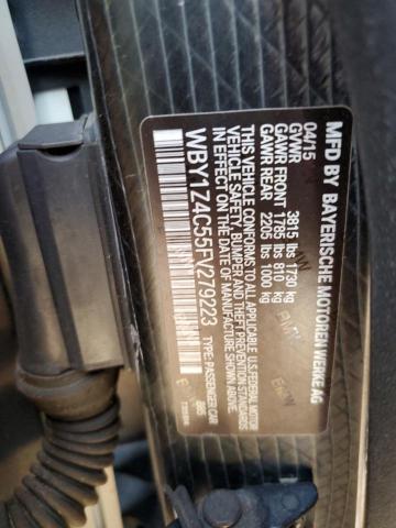 Photo 14 from auction – 2015 BMW I3 REX with VIN WBY1Z4C55FV279223