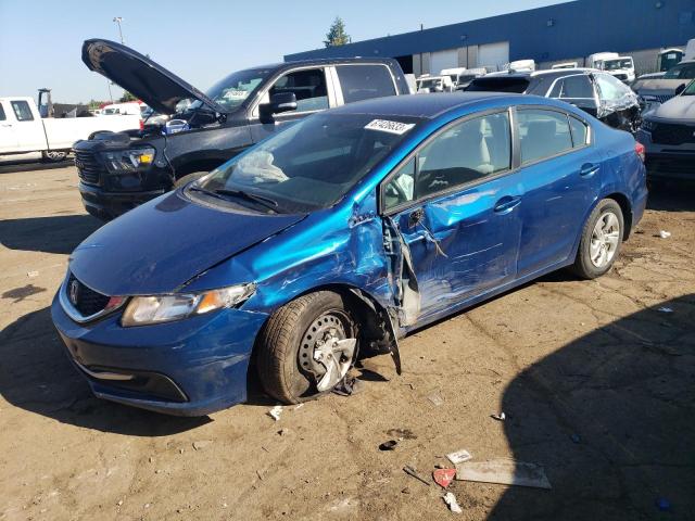 HONDA CIVIC LX 2013 with VIN 19XFB2F59DE005536 - Photo from auction