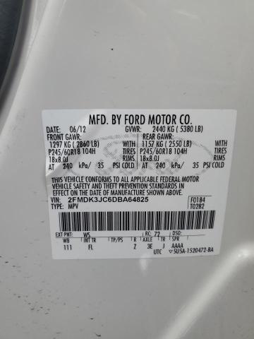 Photo 14 from auction – 2013 FORD EDGE SEL with VIN 2FMDK3JC6DBA64825