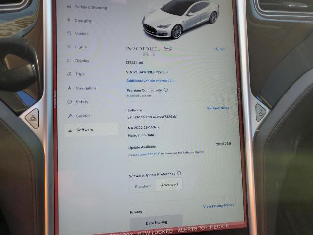 Photo 9 from auction – 2014 TESLA MODEL S with VIN 5YJSA1H13EFP32303