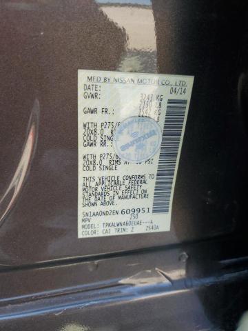 Photo 14 from auction – 2014 NISSAN ARMADA SV with VIN 5N1AA0ND2EN609951