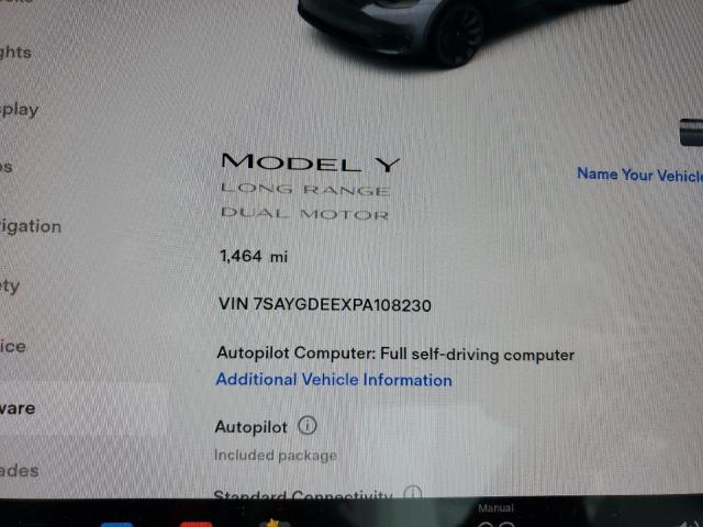 Photo 9 from auction – 2023 TESLA MODEL Y with VIN 7SAYGDEEXPA108230