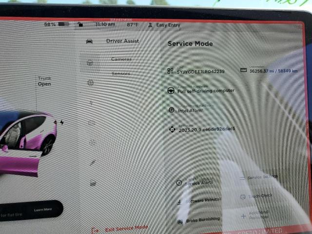 Zdjęcie 9 z aukcji – 2020 TESLA MODEL Y z VIN 5YJYGDEE1LF042239