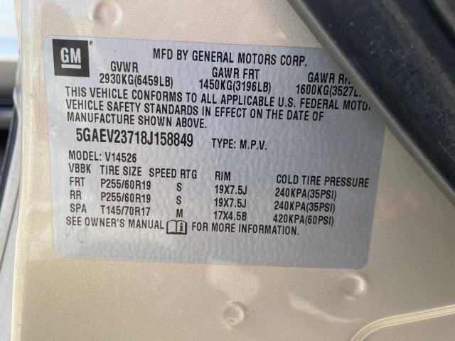 Photo 10 from auction – 2008 BUICK ENCLAVE CX with VIN 5GAEV23718J158849
