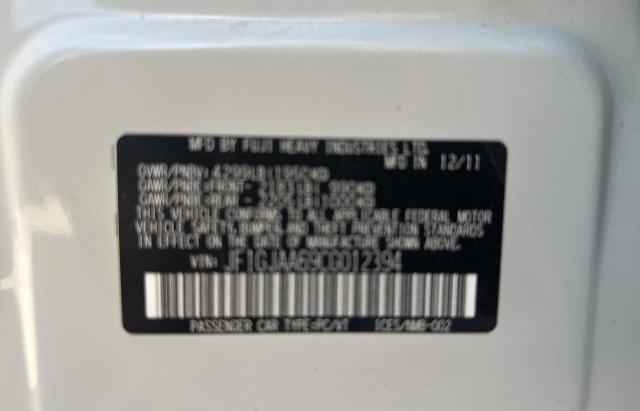 Photo 10 from auction – 2012 SUBARU IMPREZA with VIN JF1GJAA69CG012394