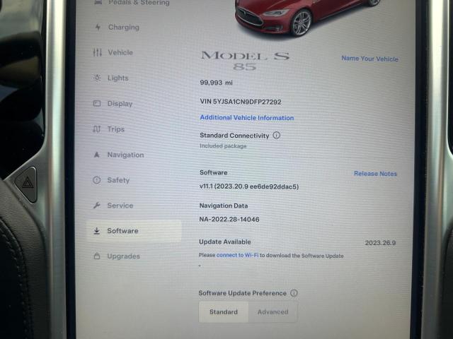 Photo 8 from auction – 2013 TESLA MODEL S with VIN 5YJSA1CN9DFP27292