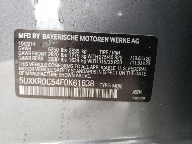 Photo 14 from auction – 2015 BMW X5 XDRIVE3 with VIN 5UXKR0C54F0K61838