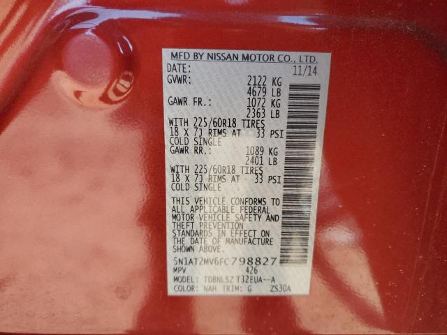 Photo 14 from auction – 2015 NISSAN ROGUE S with VIN 5N1AT2MV6FC798827