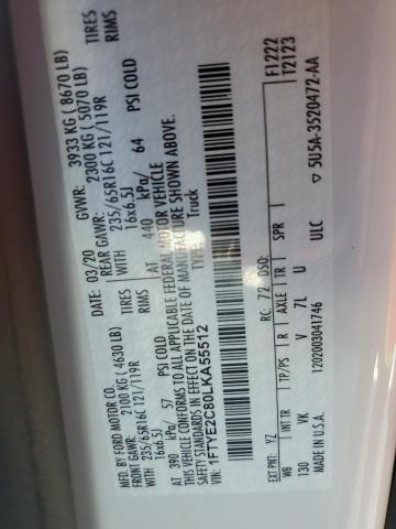 Photo 14 from auction – 2020 FORD TRANSIT T- with VIN 1FTYE2C80LKA55512