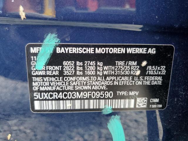 Photo 14 from auction – 2021 BMW X5 SDRIVE with VIN 5UXCR4C03M9F09590