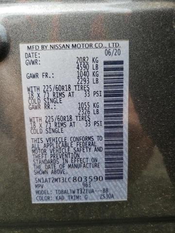 Photo 14 from auction – 2020 NISSAN ROGUE S with VIN 5N1AT2MT3LC803590