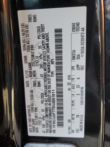 Photo 14 from auction – 2013 FORD ESCAPE S with VIN 1FMCU0F77DUB81811