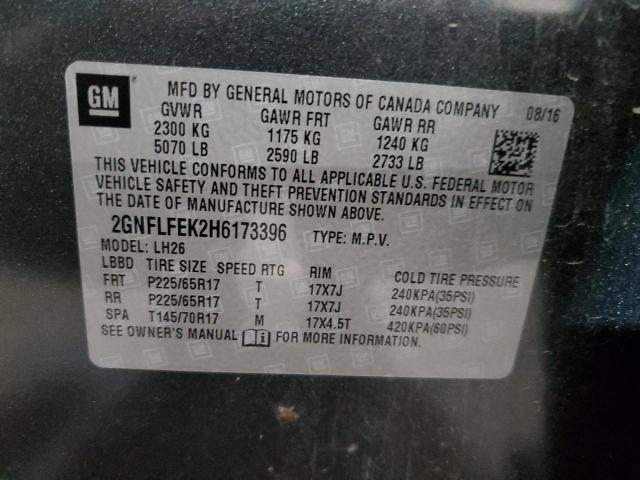 Photo 14 from auction – 2017 CHEVROLET EQUINOX LT with VIN 2GNFLFEK2H6173396